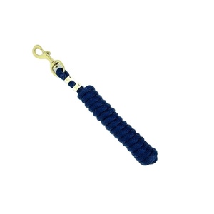 Cuerda de plomo de caballo de algodón portátil azul marino oscuro de alta calidad con broche de latón polivinílico resistente Productos de caballo de alta calidad - Product Image 2