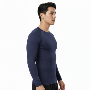 เสื้อแรชการ์ดพรีเมียมสำหรับผู้ชาย ป้องกันแสงแดด UPF 50+ ผ้าแห้งเร็ว ยืดหยุ่นสวมใส่สบาย เหมาะสำหรับวันที่ต้องใช้แรงกาย หรือเป็นเสื้อเบสเลเยอร์สำหรับพายเรือ - Product Image 4
