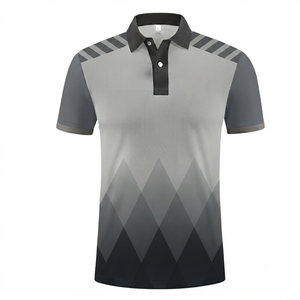 Camiseta de Manga Corta con Cierre para Hombre, Estilo Deportivo, Tejido con Bloques de Color, Transpirable, Secado Rápido, Largo Regular, Verde Gris - Product Image 5