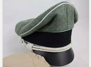 หมวกยูนิฟอร์มคุณภาพสูงสำหรับกิจกรรมกลางแจ้ง Heer & Waff SS Offar Visor Cap ปรับแต่งได้ สีเทาหิน ผ้าฝ้าย 100% ระบายอากาศได้ดี ไม่มีตราสัญลักษณ์ - Product Image 6