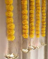 Guirlande multicolore Marigold Aritificial String pour mariage fête bureau événement extérieur scène pendaison de crémaillère décor indien fournisseur