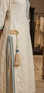 Ornement suspendu en coton avec pompons, style rustique, franges perlées, décoration intérieure, salon, utilisation en intérieur - Product Image 4