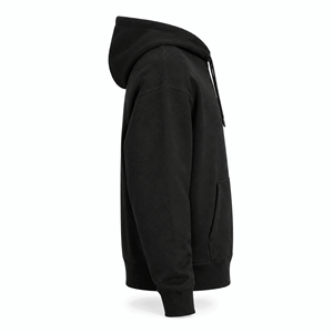 Sweat à capuche noir pour homme, coupe classique, avec cordon de serrage, 100% coton molletonné, poche, logo personnalisé, service OEM, vêtements d'hiver - Product Image 6