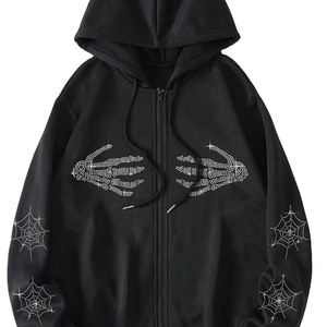 Bon fabricant de sweats à capuche pour hommes avec strass, entièrement personnalisables, tendance, anti-rides, de haute qualité. - Product Image 3