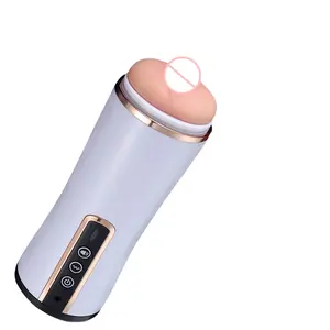 Sexbay Voice Plus sensore di vibrazione Silicone artificiale Vagina figa giocattoli sessuali per uomini che si masticano