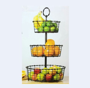 Cesta de frutas de hierro hecha a mano de gran calidad a un precio razonable, tazón decorativo para almacenamiento, organizador de exhibición de frutas para la cocina - Product Image 1