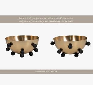 Bol à fruits de luxe en fer avec pieds décoratifs en forme de boule, design contemporain, centre de table pour mariage, Pâques, Ramadan, décoration intérieure - Product Image 6