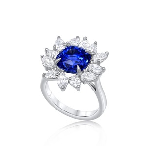 6 CT Moissanite <b>Emerald</b> Cut Flower <b>Ring</b> 925 <b>Silver</b> Rhodium Plated Prong Setting Luxury Elegant Gift Engagement <b>Ring</b> - Product Image 4