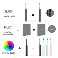 Cepillo de Dientes Eléctrico Sónico, 5 Modos, Diseño IPX7, Pantalla LED, Cerdas de Nailon Suaves, Carga USB, Ecológico, Limpieza Profunda, Cuidado Bucal