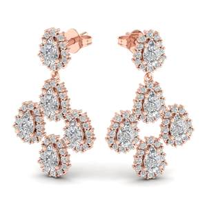 REYES - Pendientes de Oro Sólido de 14K con Diamante Cultivado en Laboratorio CVD de 3.4 Quilates, con Cierre de Rosca, para Mujer, Joyería de Lujo para Bodas - Product Image 1