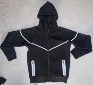Nouvelle veste polaire à capuche technique sportive 2025, en coton multicouche, avec fermeture éclair, réfléchissante et adhésive, pour l'automne, style combinaison technique - Product Image 2