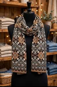 Women's Adult <b>Square</b> Geometric Digital Print Lightweight Breathable <b>Silk</b> Reversible Long <b>Scarf</b> All Seasons Daily Use - Product Image 2