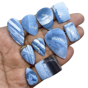Ópalo Azul Natural Cabujón, Piedra Preciosa Suelta en Formas y Tamaños Variados, Lote de Ópalo Azul para Fabricación de Joyas - Product Image 1