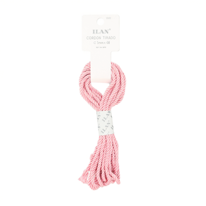 Cordoncino Ritorto Rosa 5mmx4m per Artigianato e Cucito - Product Image 2