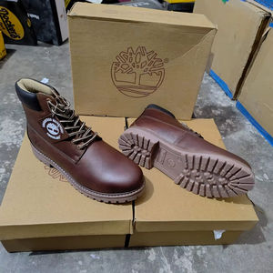 รองเท้าบูทหิมะน้ำหนักเบาสำหรับผู้ชาย รองเท้าบูทข้อเท้า หนังแท้ ด้านบนกันน้ำ ระบายอากาศได้ดี กันลื่น สวมใส่สบาย ปิดแบบผูกเชือก สำหรับฤดูหนาว - Product Image 1