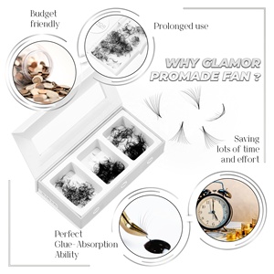 NVT ความงามธรรมชาติทําด้วยมือแหลมฐานทําสําเร็จรูปปริมาณพัดลมต่อขนตาง่าย 8D หลวมทําสําเร็จรูปพัดลมขนตา - Product Image 5