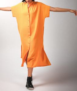 <span class=keywords><strong>Abito</strong></span> da festa elegante in 100% <span class=keywords><strong>lino</strong></span> <span class=keywords><strong>azzurro</strong></span> con design a croce, collo a revers, maniche corte, lunghezza al ginocchio, traspirante - Product Image 3