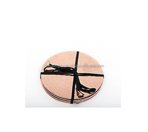 Wholesale Modern Personalized Brass Drink Coaster Pattern Blank Ceramic Tile Stone Drink <b>Car</b> Coasters - Product Image 2