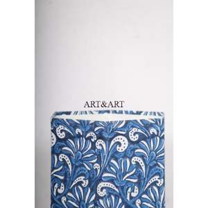 Poubelle en tissu de coton à motif floral artisanal avec boîte en carton recyclé pour jardin, bureau ou usage domestique - Product Image 3