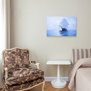 Moonlight's Reflection - <b>Canvas</b> Print Coastal Seascape <b>Wall</b> Art Ocean Night Painting Home Decor Gift Artwork 89Lx3.3Wx59.7H cm - Product Image 5