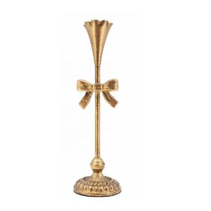 Candelabro Cónico de Metal Dorado, Hecho a Mano, Duradero, Centro de Mesa, Decoración Festiva para Sala de Estar, Navidad, Bodas y Hogar - Product Image 6