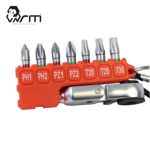 Mrm – Lot de 8 embouts de tournevis avec cliquet flexible pour perceuse à percussion, perçage du bois, finition zinc, longueur 13 cm – Toujours à portée de main, facile à transporter – PH1-T30 - Product Image 1