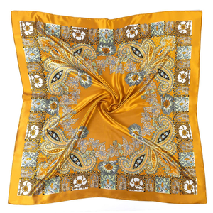 Pañuelo de satén personalizado con logo impreso, fabricante mayorista OEM ODM con etiqueta privada para promoción de marca y uso como regalo. - Product Image 1