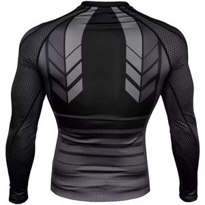 Tendance du moment : Rashguard personnalisé avec logo brodé pour homme - Spandex/Nylon antibactérien et séchage rapide, service OEM sur mesure - Product Image 3