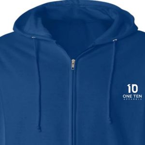 Men's Midweight Full <b>Zip</b> <b>Hooded</b> Sweatshirt Custom Logo Hoodie for Retail Brands and Bulk Clothing Orders - Product Image 3
