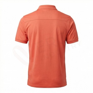 Polo en piqué à manches courtes pour homme, couleur unie, décontracté, tricoté, coupe classique, boutons - Product Image 2