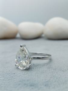 เครื่องประดับ D'VINS JEWELS แหวนหมั้นทองคำแท้ 10K รูปทรงลูกแพร์ ดีไซน์ทันสมัย น้ำหนัก 2 กะรัต ระดับความสะอาด VVS/VS พร้อมเพชร EF ที่เพาะเลี้ยงในห้องปฏิบัติการ เหมาะสำหรับงานแต่งงาน - Product Image 5