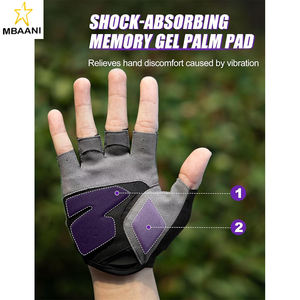 Gants de cyclisme pour hommes, gants de vélo de route rembourrés en gel à mémoire de forme absorbant les chocs, gants de vélo demi-doigts - Product Image 4