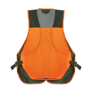 Gilet de chasse en toile antistatique robuste, multi-poches, orange, pour le terrain, gilet utilitaire extérieur, durable et respirant - Product Image 3