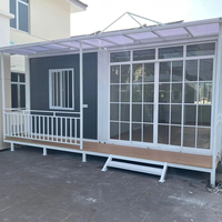 Petite maison préfabriquée en acier de 20 pieds, économique, démontable, portable pour le camping, les réfugiés, maison mobile