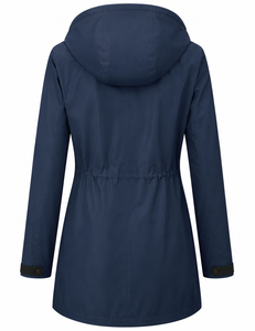 Veste à capuche en polyester personnalisée pour femme, veste imperméable à capuche en polyester pour femme - Product Image 2