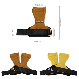 Sangles de gymnastique et d'haltérophilie en cuir et néoprène, respirantes, durables, réglables, pour la protection des paumes - Product Image 3