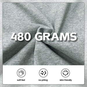 เสื้อมีฮู้ดผ้าฟลีซปักลายตัวอักษรปักด้วยด้ายใส่ได้ทั้งชายและหญิงเสื้อมี480GSM ทรงโอเวอร์ไซส์ OEM - Product Image 5