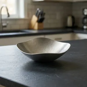 Decorative Hammered Stainless <b>Steel</b> <b>Bowl</b> Multipurpose Serving <b>Bowl</b> for Dessert Ice Cream Snacks Dry Fruits Home Office - Product Image 6