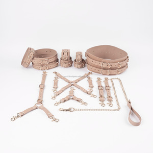 Genuine Leather Restraints 16Pcs Sets Custom Private Label <b>Bondage</b> Fetish <b>Kit</b> Factory Supplier RTTS-0014 - Product Image 6