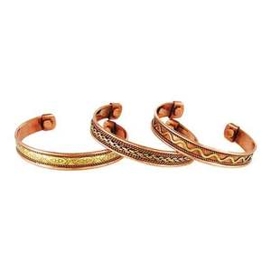 Premium <b>Copper</b> Brass Handmade Adjustable Bracelet High Quality Finish Size free Yoga Meditation Bracelets Doctor Recommended - Product Image 4