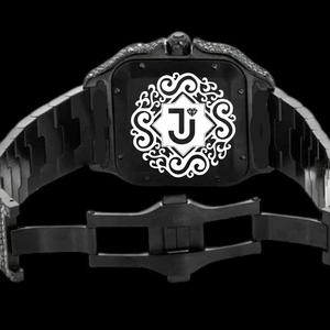 Montre à quartz de qualité supérieure, entièrement sertie de diamants Moissanite VVS, cadran analogique romain, boîtier en alliage, bracelet en cuir, montre-bracelet pour femme - Product Image 6