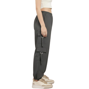 Wholesale Streetwear Plus Size Breathable Cargo Pants Loose Fit Jogger <b>Trousers</b> for Women Eco-Friendly <b>Drawstring</b> Closure Pants - Product Image 4