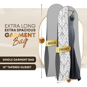 ถุงคลุมเสื้อผ้าแบบใช้ซ้ำได้ เป็นมิตรกับสิ่งแวดล้อม สำหรับจัดเก็บในตู้เสื้อผ้าและป้องกันระหว่างการเดินทาง - Product Image 4