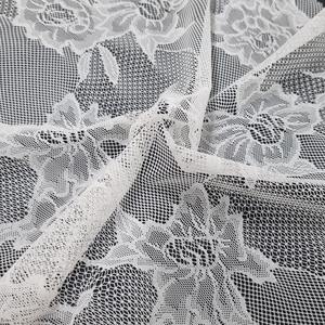 Tissu en dentelle extensible léger à motif floral, nylon et élasthanne, maille chaîne 147 cm, pour robes de mariée, lingerie et vêtements - Product Image 5