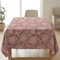 Nappe imprimée à la main motif floral en coton, style rustique, cadeau de pendaison de crémaillère, prix de gros
