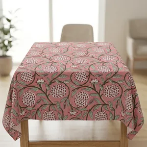 Block Print Tablecloth Floral Cotton <b>Table</b> <b>Cover</b> <b>Table</b> Cloth Farmhouse Tablecloth Housewarming Gift in Wholesale Price - Product Image 5