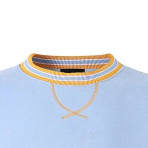 เสื้อสเวตเชิ้ตวิทยาลัยคุณภาพสูงสั่งทำพิเศษ สีฟ้าอ่อน ผ้าฝ้ายฟลีซหนานุ่ม คอกลม แขนยาว คอเสื้อมีแถบยางยืด - Product Image 4