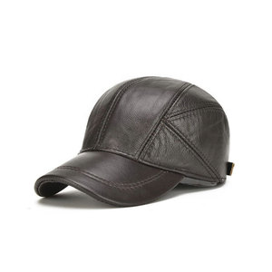 6 Panel <b>Black</b> PU Leather Baseball <b>Cap</b> Adjustable Strap Curved Brim Hat for <b>Men</b> Women Custom Logo Fashion Streetwear Wholesale - Product Image 2