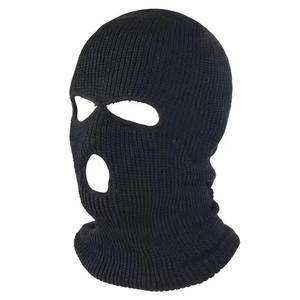 Cagoule unisexe noire personnalisée à 1 trou pour homme, chaude, pour l'extérieur, bon marché, tricotée, masque de ski - Product Image 5