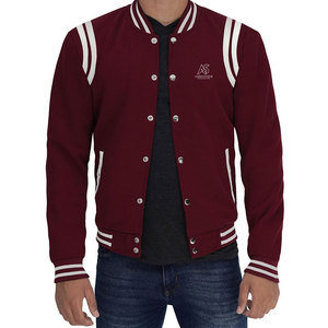 Pakistan Manufacturer Custom Made Varsity Winter <b>Jacket</b> Stand Collar Front Logo Lightweight Fabric Casual Outdoor Wear - Product Image 1